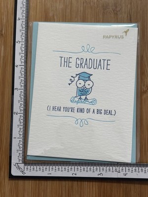 Papyrus Greeting Card Graduate Graduation Grad Wise Old Owl Kind of a Big Deal