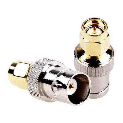 2 Stück HF Koax Koaxial SMA Stecker auf BNC Buchse Radio Antenne Stecker Adapter