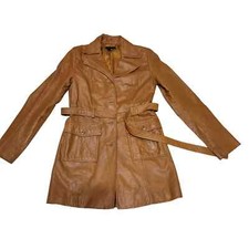 Frenchi Genuine Leather Cognac Jacket, Size S