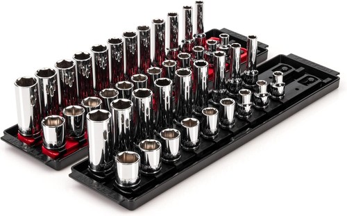 Durable Alloy Steel 42-Piece 6-Point Socket Set with Rails - Perfect for Pros - Picture 3 of 9