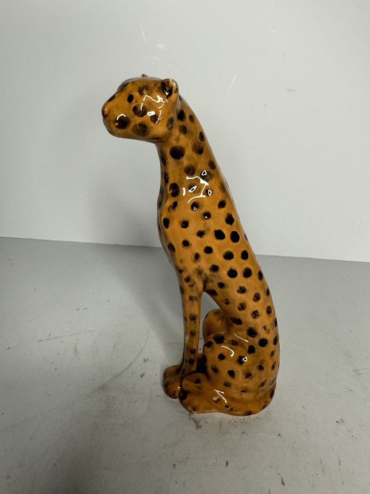 Small 6” Resting / Sitting Leopard / Cute Decor / Animal / Jungle Animals