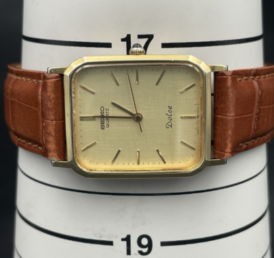 Excellent] Vintage SEIKO DOLCE 7731-5240 Gold SGP30 Quartz