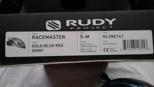 RUDY PROJECT RACEMASTER Cycling Helmet-Size S/M 54-58 cm - Gold/Blue/Red - NIB!! - Picture 15 of 15