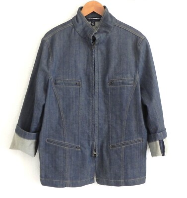 Company Ellen Tracy Denim Jacket Blue Long Sleeve Full Zip Pockets 18(fits  US16)