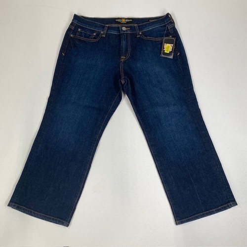 Lucky Brand Danville Classic Rider Crop Capri Jeans Dark Wash Size 12/31
