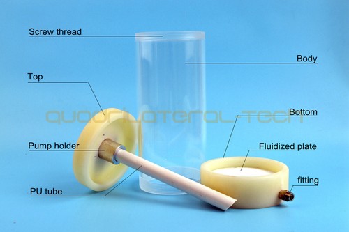 HQ Small Fluidized powder hopper cup (1L) with pump for powder coating machine - Picture 4 of 6
