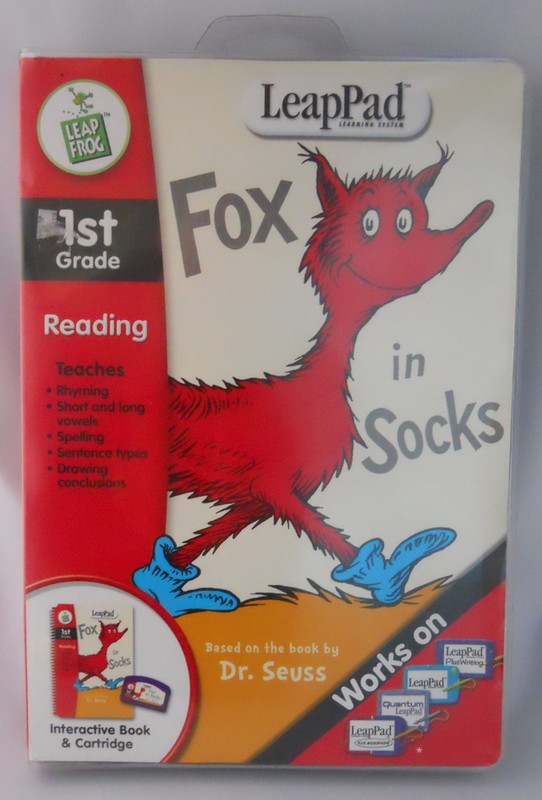 LeapFrog LeapPad Dr. Seuss FOX IN SOCKS 1st Grade Educational Reading Game Leap