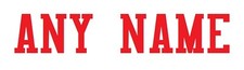 3" Scarlet Red Twill Letters for ANY NAME for NFL NCAA Football Jersey Nameplate