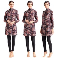 Modest Women Full Cover Swimwear Hat Islamic Swimsuit Muslim Beachwear Swimming