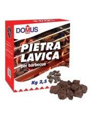 PIETRA LAVICA ROCCIA PER BARBECUE BBQ GRILL IN SCATOLA  2,5 Kg. Domus