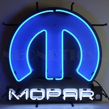 Neonetics 5MPRBK Handmade Neon Sign Mopar Omega M Neon Light With Backing