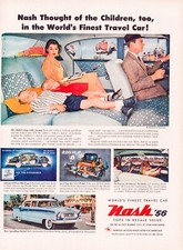 Print Ad Nash 1956 Disneyland Automobile Full Page 10.5"x 13.5"