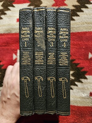 Complete Set of Audels Carpenters and Builders Guide Volumes 1-4 1946