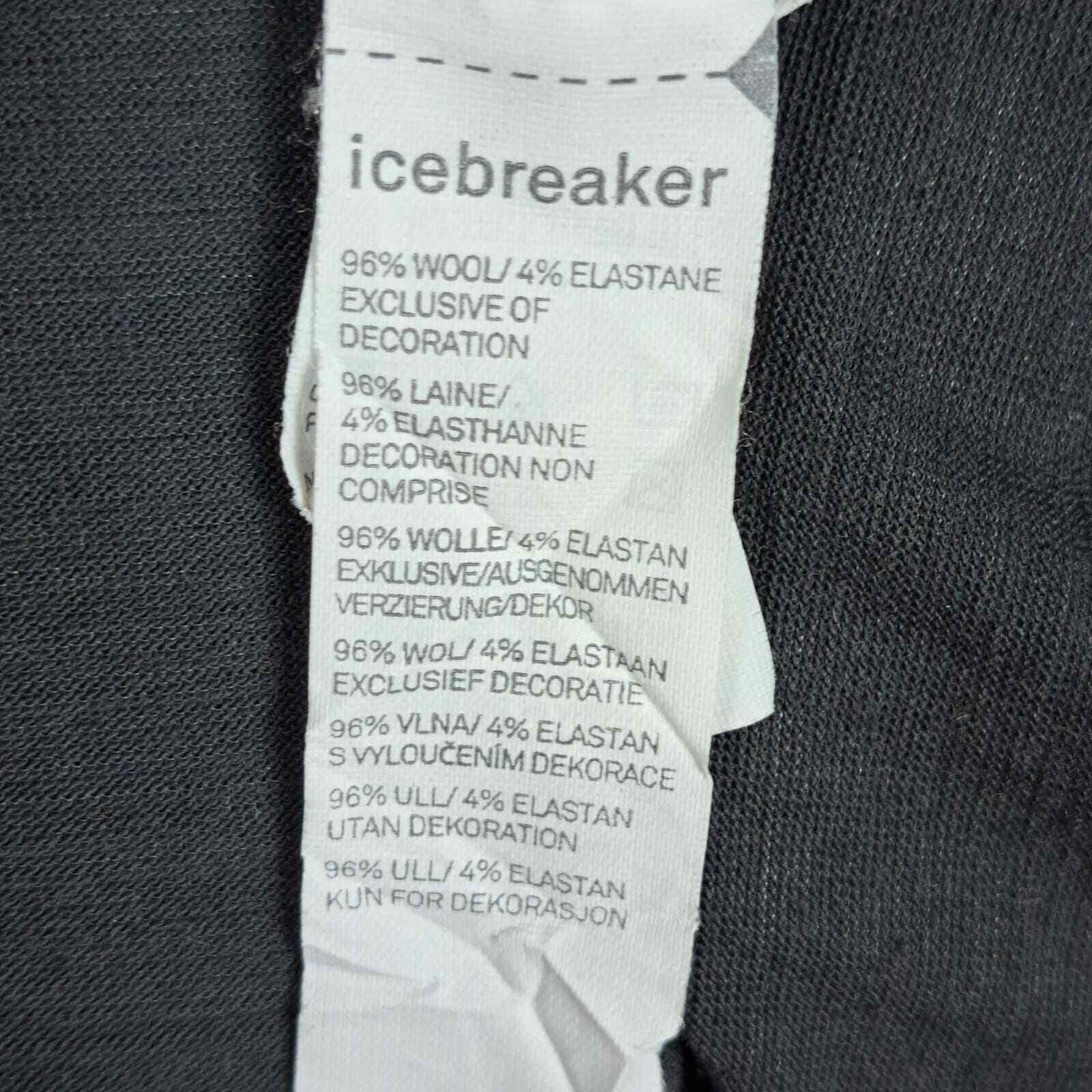 Icebreaker Shirt Mens Large Gray Merino Wool Pull… - image 5