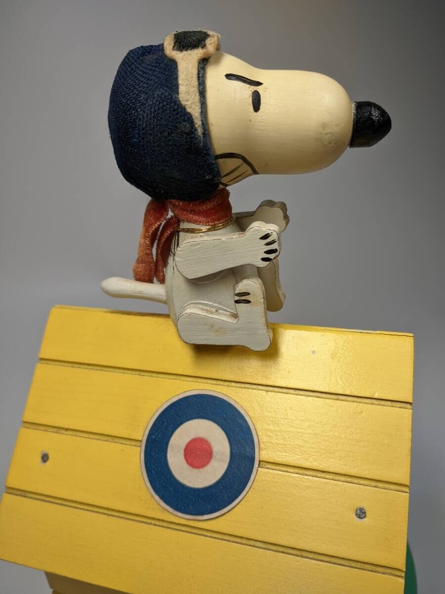 ビンテージ　 '71 スヌーピー　オルゴール　Flying Ace 激レア 貴重なタグ、箱付き 1960's 1970's Schmid ヴィンテージ