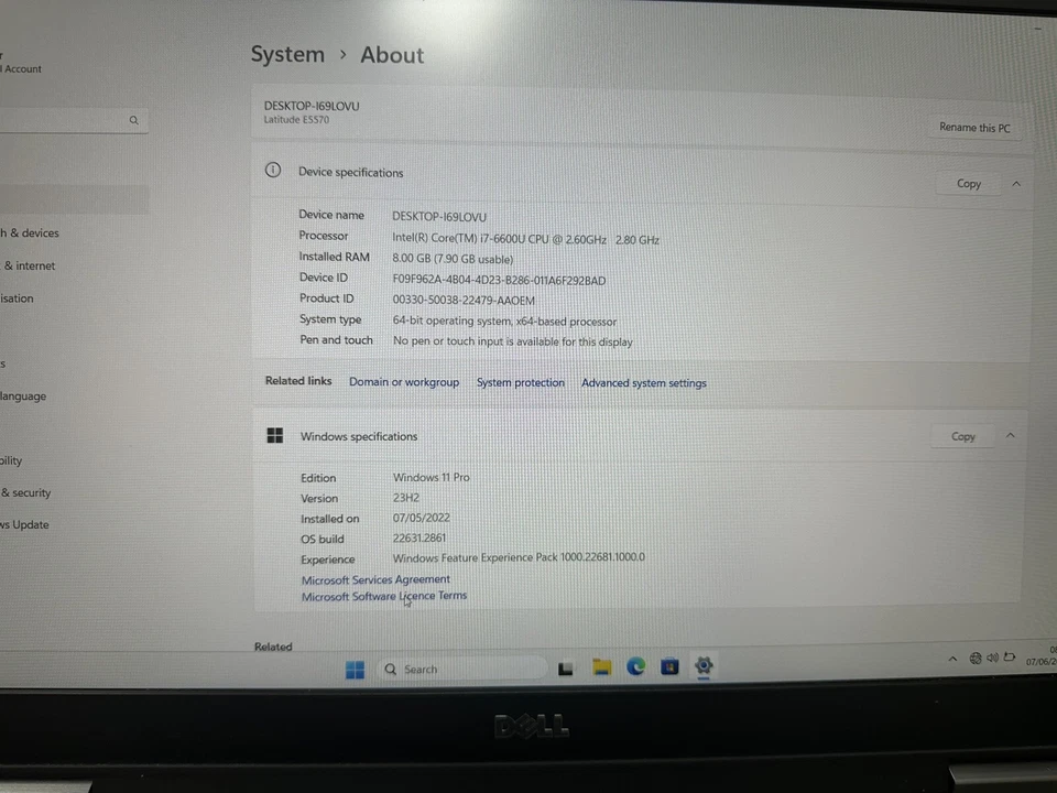 Dell Laptop Latitude E5570 AMD Radeon R7 M360 256Gb 8GB RAM Sunken mouse clicker - Image 2 of 4