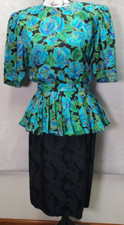Adrianna Papell Maxi Dress Women's Size 10 Multi Floral Silk Belted Cutout Back