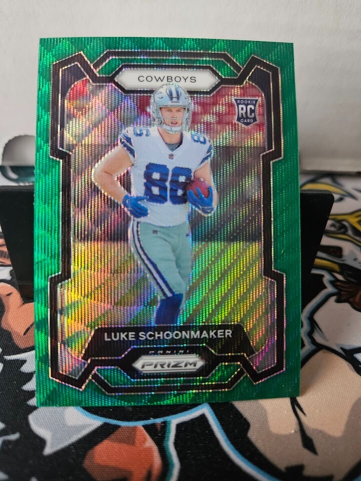 2023 Prizm Luke Schoonmaker Green Wave Prizm Rookie Card RC #325 Cowboys