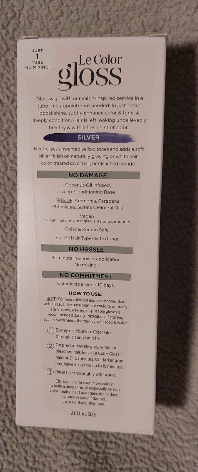 L'Oreal Le Color Gloss One Step Toning Gloss • For Gray Hair SILVER Lot
