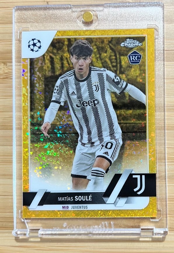 2022-23 Topps Chrome UEFA Matias Soule Rookie RC /50 Gold Mini 