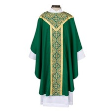 Green Chasubles, Printed Orphrey Gothic Chasuble and Stole, Chasuble Vestment