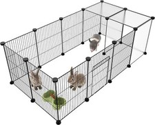 HOMIDEC Pet Playpen,Small Animals Cage DIY Wire Portable Yard Fence with Door x
