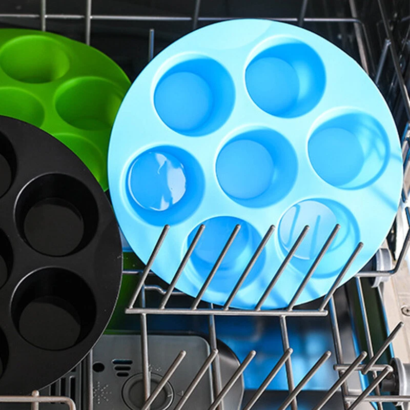 Air Fryer Silicone Pot Baking Basket Oven Muffin Cup Cake Mold Tray Microwavable