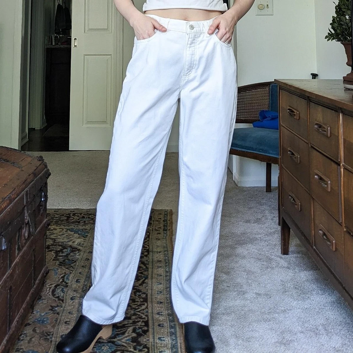 Lands end white deals jeans
