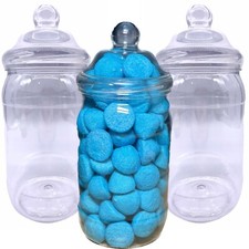 Large Plastic Sweet Jars 2117ml Storage Tubs Vintage Wedding Party Candy Buffet
