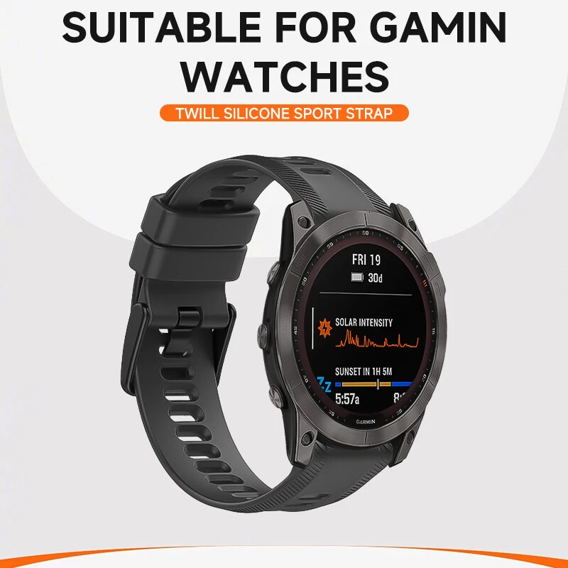 Banda de silicona para Fenix 6/Fenix 6 Pro/Fenix 5/Forerunner945/Approach S60/Quatix5 Foto 2 de 4