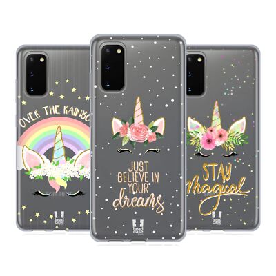HEAD CASE DESIGNS EINHORN-BLUMEN SOFT GEL HANDYHÜLLE FÜR SAMSUNG HANDYS 1