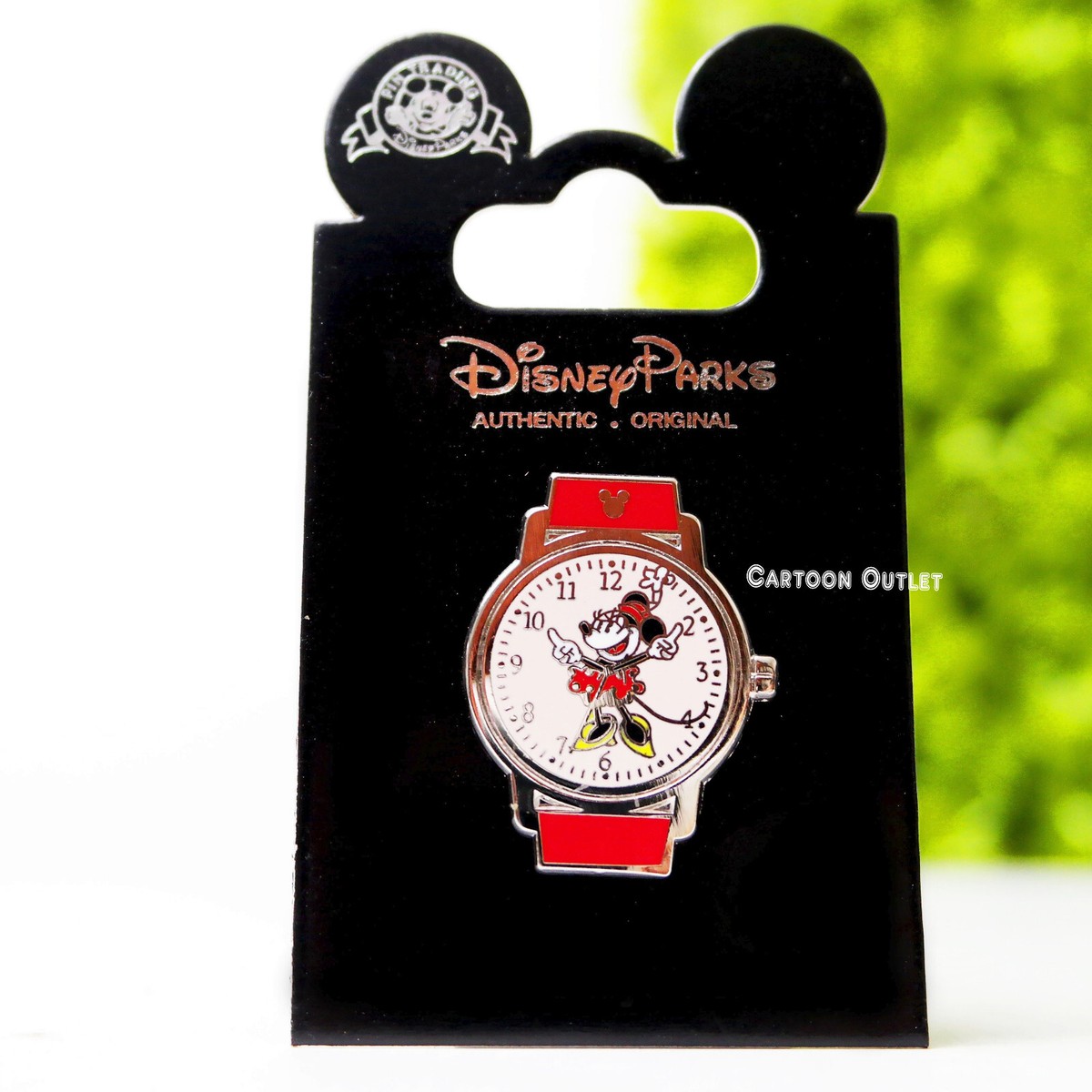 Disney Minnie Mouse Stop Watch Clock Trading Pin New in