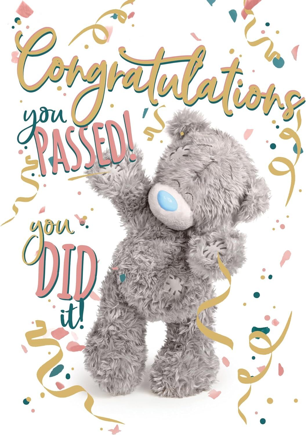 Bear Celebrating Congratulations You Passed! Greeting Card
