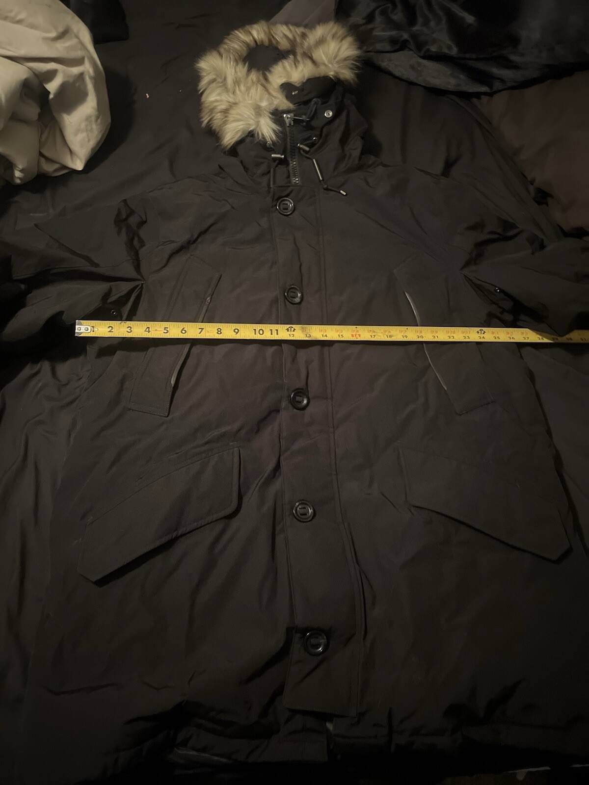 Nuovo 1XB Polo Ralph Lauren pelliccia sintetica nero piumino d'anatra parka giacca impacchettabile pony