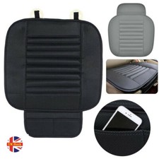 Car Front Seat Chair Cushion PU Leather Soft Pad Cover Black Protector Mat SUV