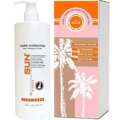 Best Self Tanner Lotion Dark Sunsation Very Dark 32 oz. Value Sunless Tanner
