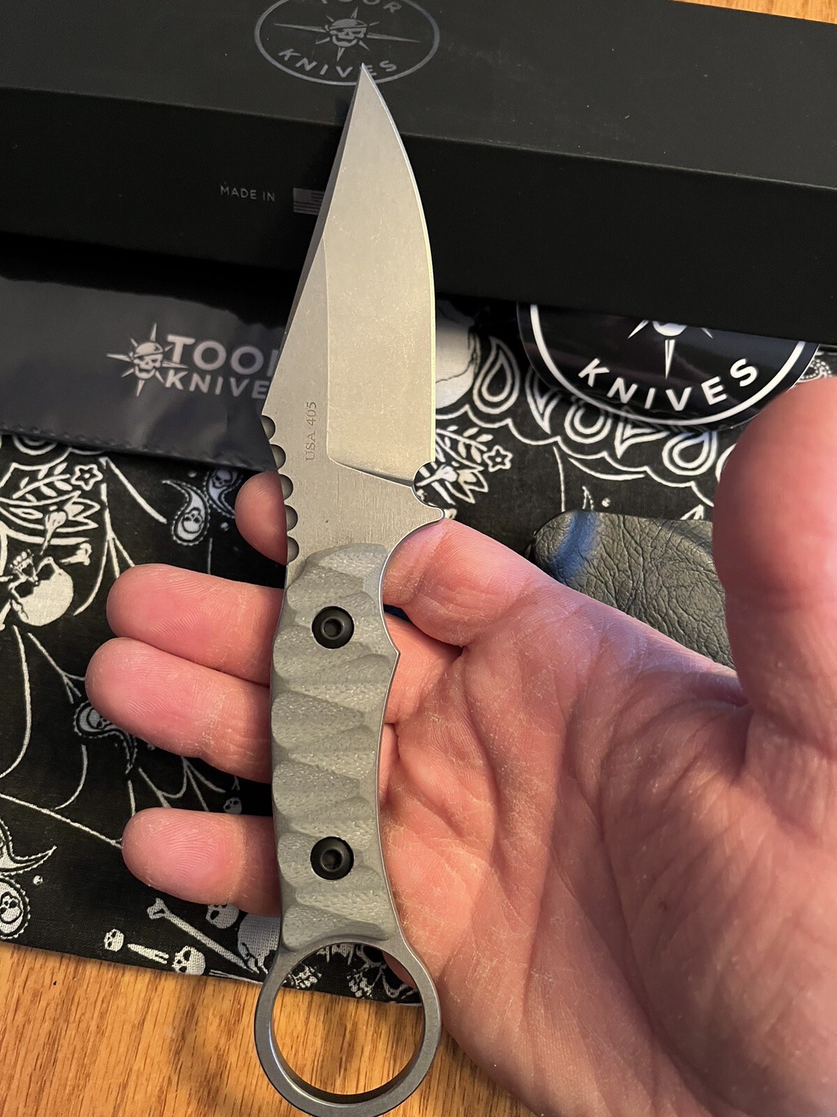 Toor Knives Vandal Stealth Natural Finished Blade / CPM3V Steel / G