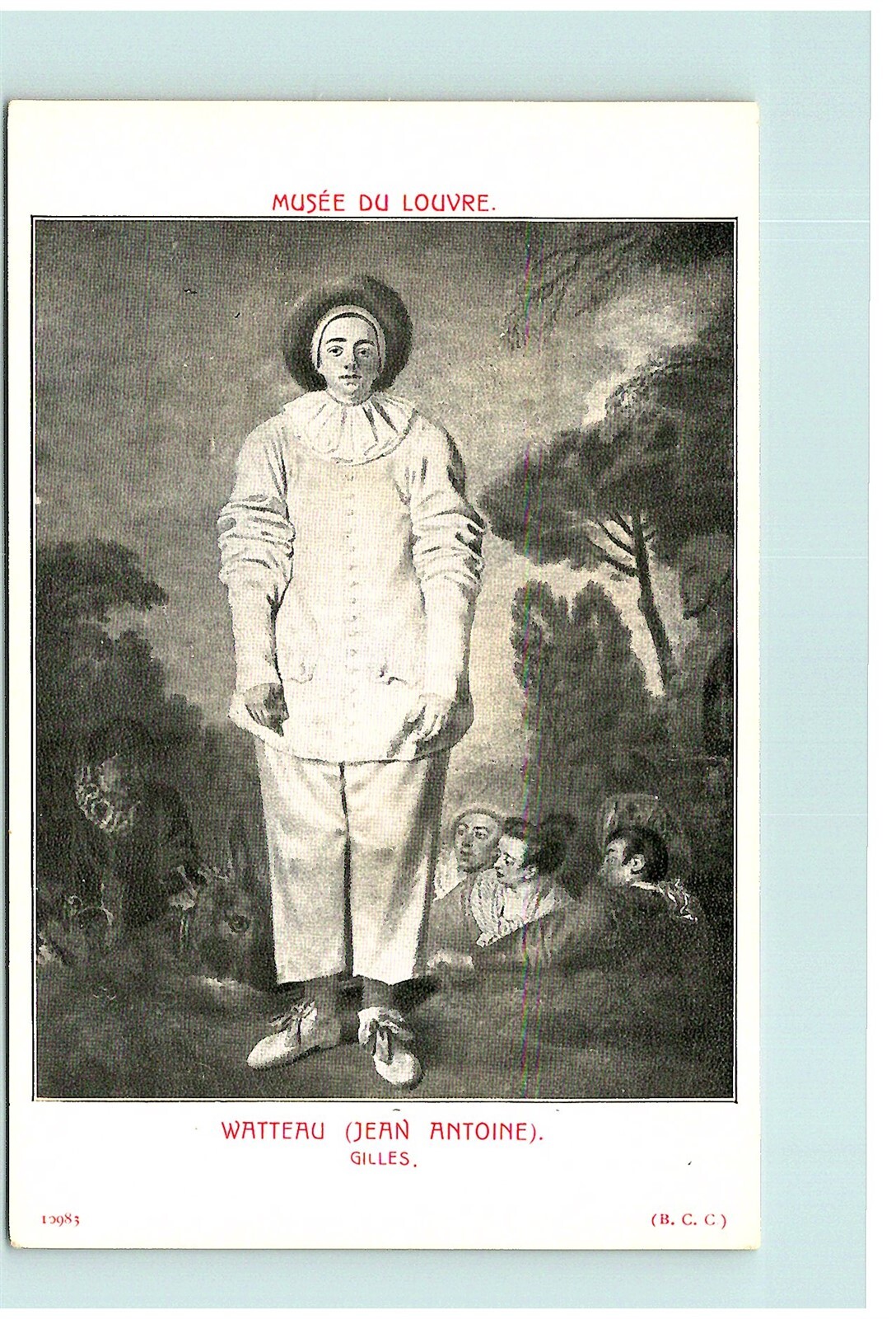 S03-3009, Watteau, Jean Antoine, Musee Du Louvre, Vintage Postcard