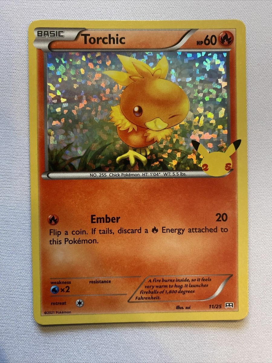 torchic pokemon card mcdonalds - 11/25 - Promo - 25 Aniversario 1x Pokemon Torchic 11/25 HOLO