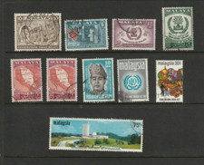 MALAYA/MALAYSIA - 1960s -70s  - 10 different scarce stamps