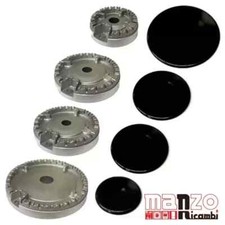 ARISTON HOTPOINT KIT 4 BRUCIATORI + PIATTELLI 4 FUOCHI PIANO COTTURA CUCINA GAS