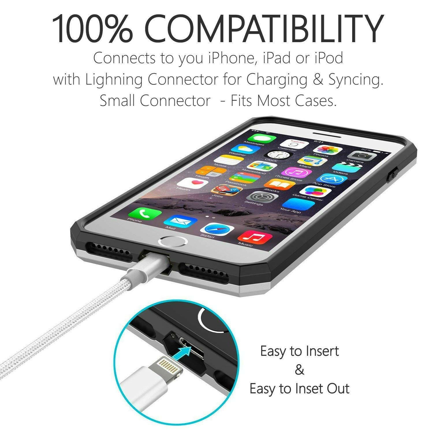 Charging Short Cables [4 Pack 8 INCHES] Boost Fast Charge and Data Sync