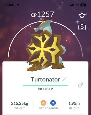 Shiny Turtonator Pokemon Gen7 GO Same/30 Day Pokémon alola Read Desc