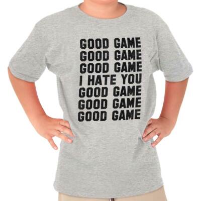 Funny Good Game Sore Loser Sports Athlete Youth Crewneck T Shirts Boy or Girl