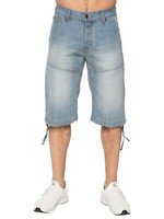 Enzo Mens Shorts Regular Fit Detail Designer Casual Knee Length Denim Half Jeans
