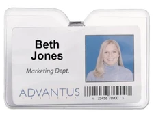 Advantus Horizontal Security ID Badge Holder 3.5 x 4.25 50/Box 75411