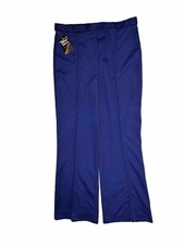 NOS Vintage 70s Rockabilly Pants Womens 16 Large Purple Knit High Rise Wide Leg