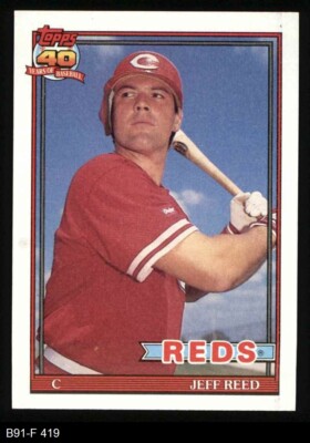 1991 Topps #419 Jeff Reed Reds 8 - NM/MT | eBay