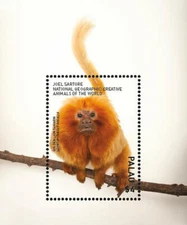 Palau 2017 - Tamarin - Nat Geo Animals of the World - Souvenir Sheet - MNH
