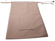 Stuart Weitzman Blush Drawstring Dust Bag For Shoes or Handbag 14 x 10 Inches